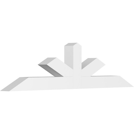 Ekena Millwork Saratoga Architectural Grade PVC Gable Bracket, 60"W x 15"H x 4"D x 4"F, 6/12 Pitch GBP060X15X0404SAR00